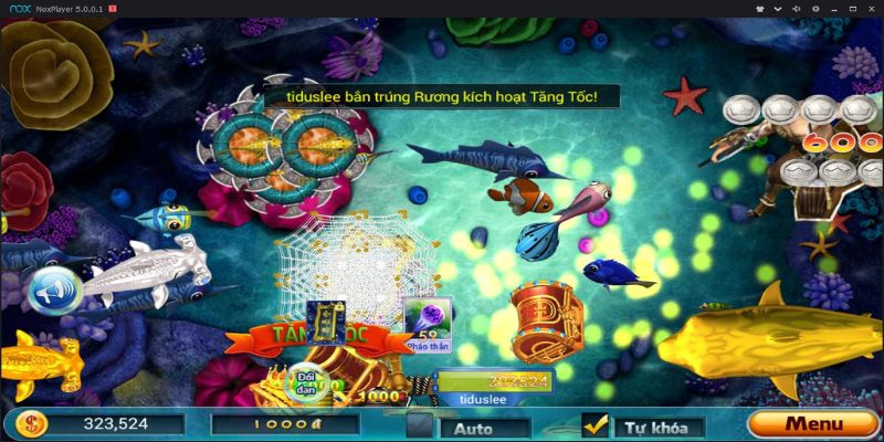 Hãy chú tới tới các phần rìa màn hình để bắn được nhiều cá hơn